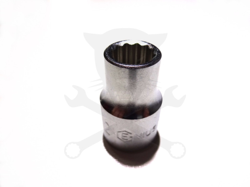 Dugókulcs - crowafej 1/2" 12 szög normál 12 mm Genius