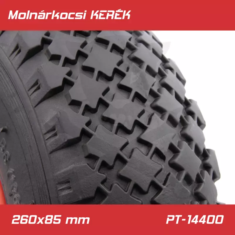 Molnárkocsi KERÉK műa.felnis csapágyas - gumitömlős 3.00-4 / 260x85mm
