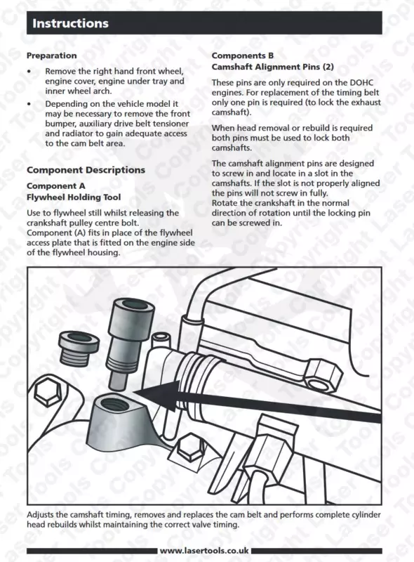 Vezérlésrögzítő készlet Alfa, Fiat, Opel, Saab 1.6-1.9-2.4 JTD Multijet