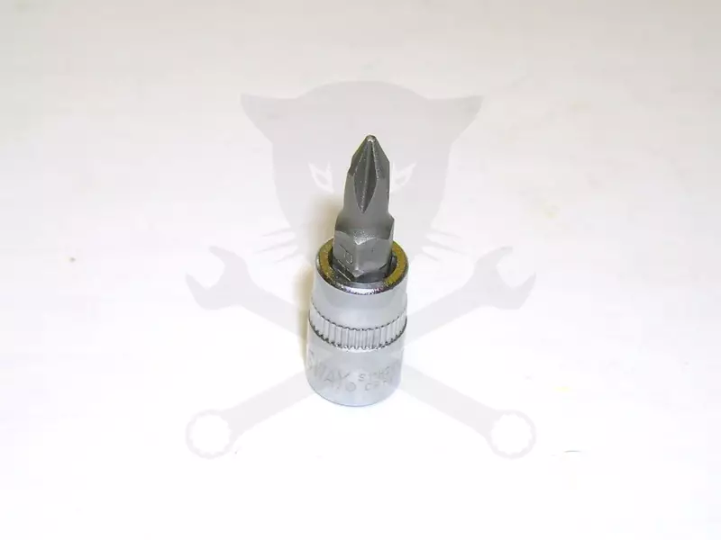 Rátűzőkulcs - crowa+bit 1/4" kereszt PH1
