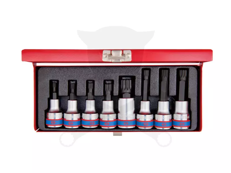 Légkulcsfej készlet 1/2" XZN - Spline 8 db-os M05-M12