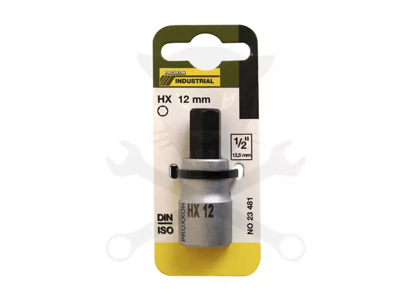 Rátűzőkulcs - crowa+bit 1/2" imbusz 12 mm HX12 CrV - PROXXON