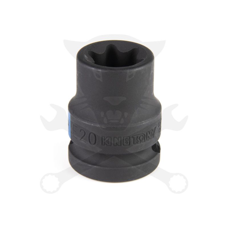 Légkulcsfej 1/2" belső torx E20 KingTony