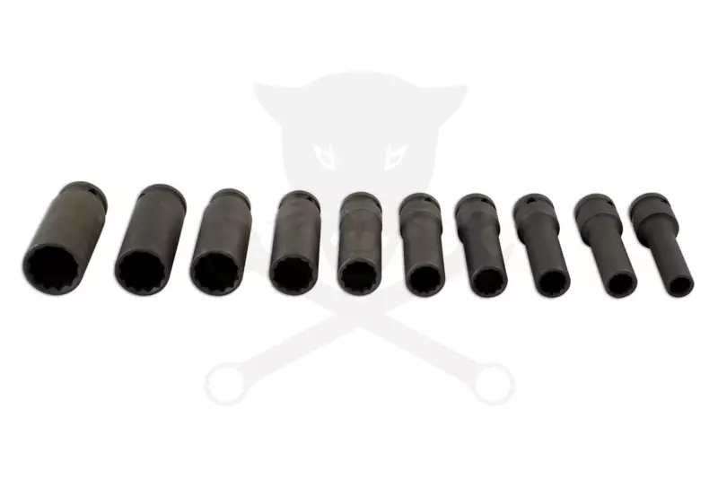 Légkulcsfej készlet 1/2" 10-24 mm metrikus hosszú 12 l. 10 db-os - TS20