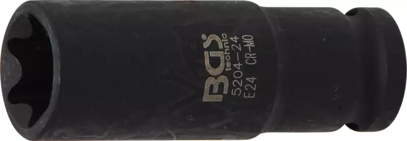 Légkulcsfej 1/2" hosszú belső torx E24