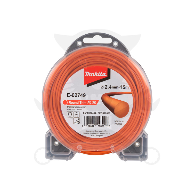 Fűkasza damil 2.4 mm x 15 méter Körprofil RoundTRIM Plus Narancs - Maki