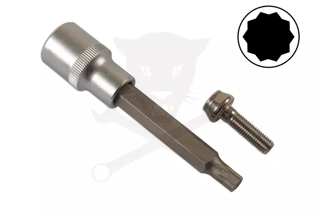 Többrészes split rim felni dugókulcs -belső 10 szögű csavarfejre 7 mm