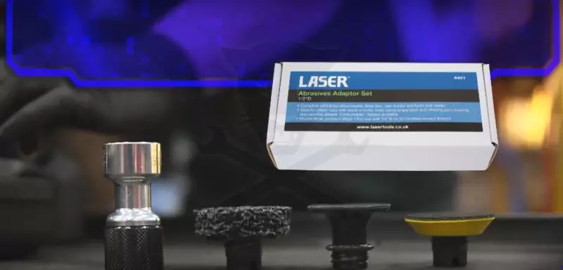 Légkulcs adapter készlet Csiszoló fejekkel kompletten 4 db-os - Laser