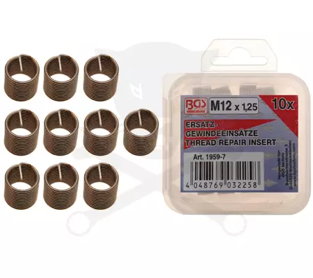 Menetjavító betét készlet M12x1,25 - 10 db-os BGS