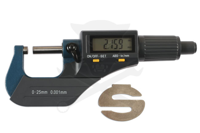 Mikrométer 0-25 mm DIGITÁLIS - 0.001 - Laser Tools