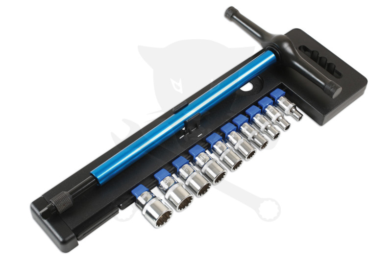 Dugókulcs készlet Gear Lock - Alldrive 1/4" racsnis T-hajtószárral -TS20