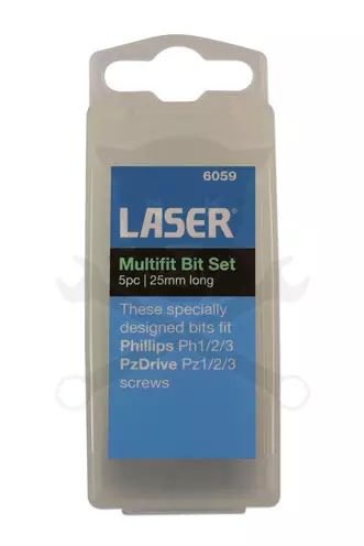 Bit készlet 05 db-os MULTI-FIT 6:1-ben: Ph1-2-3 + Pz1-2-3 - Rövid