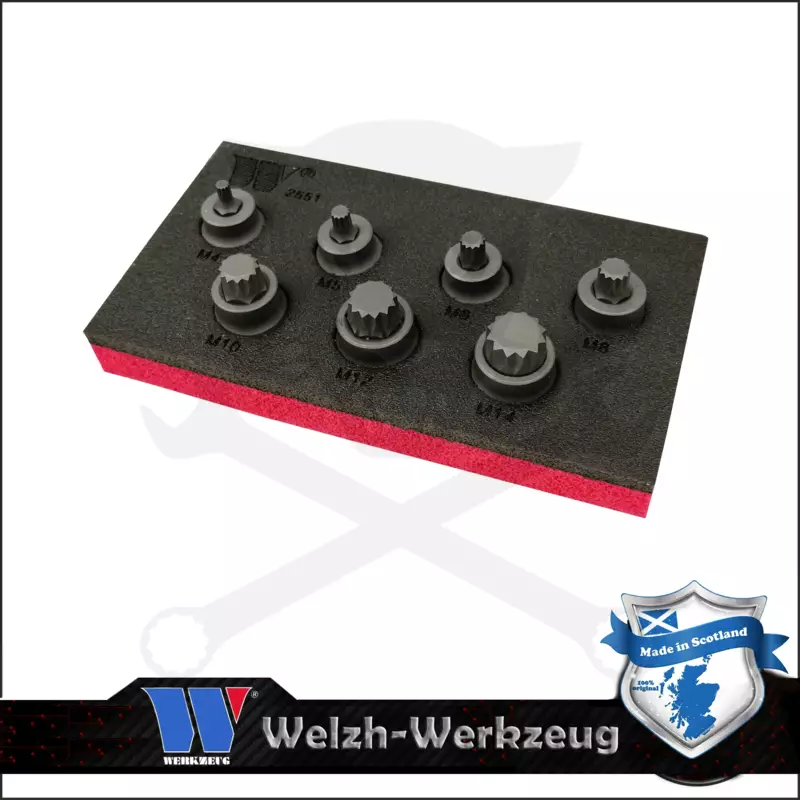 Rátűzőkulcs készlet 3/8" XZN Spline M4 - M14 -alacsony- Welzh