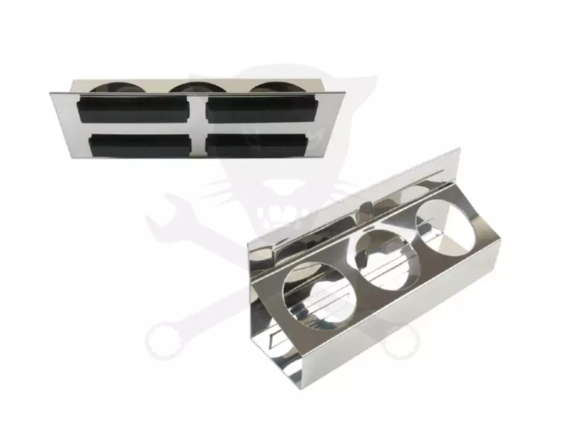 Mágneses tartó 3 db spray flakonhoz - 300x85x130 mm - INOX