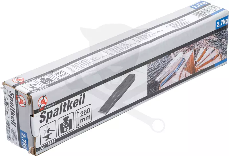 Hasító ék 2700 gramm 260 mm - acél - Kraftmann