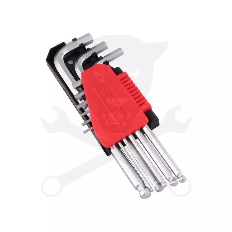 Imbuszkulcs készlet 9 db-os gömbvégű 2-10 mm - Yato