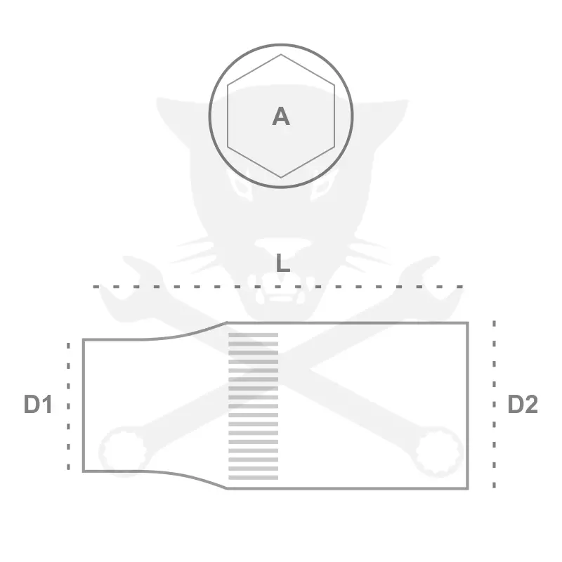 Dugókulcs - crowafej 1/4" 6 lap normál 7 mm Genius