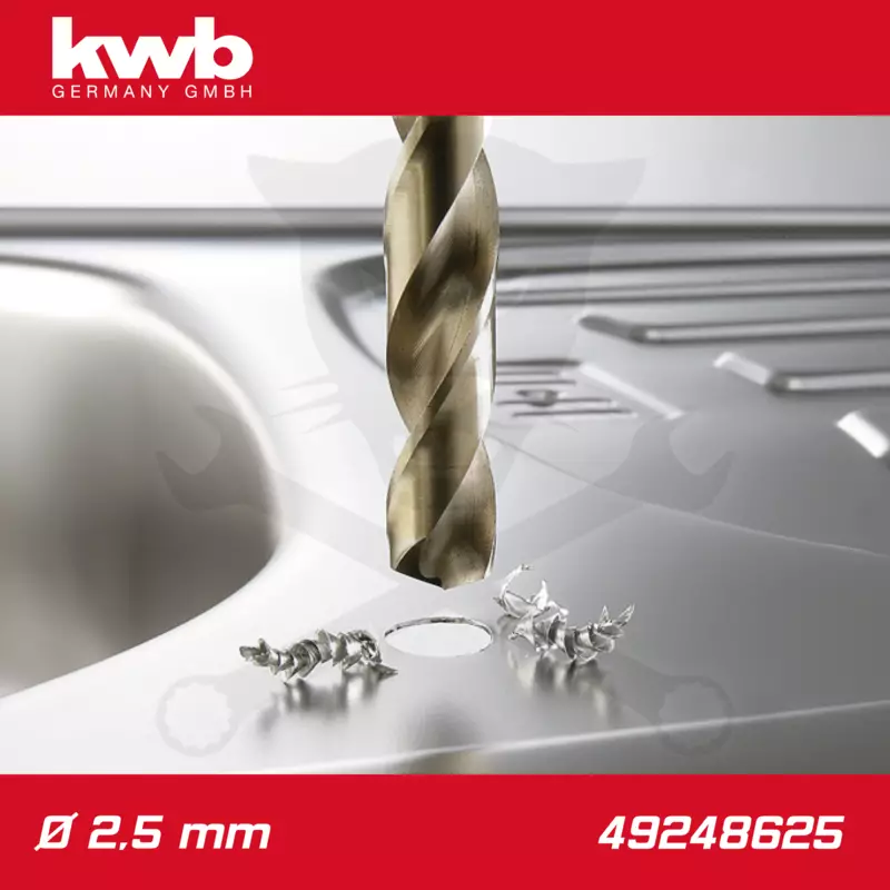 Csigafúró 2,5 mm HSS-G Co5 DIN 338 Twist, profi - KWB