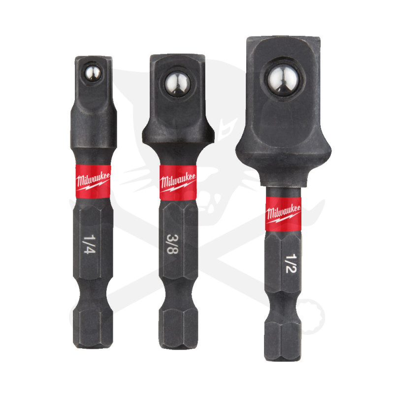 Dugókulcs adapter készlet 1/4" IMPACT 3 db-os - Milwaukee