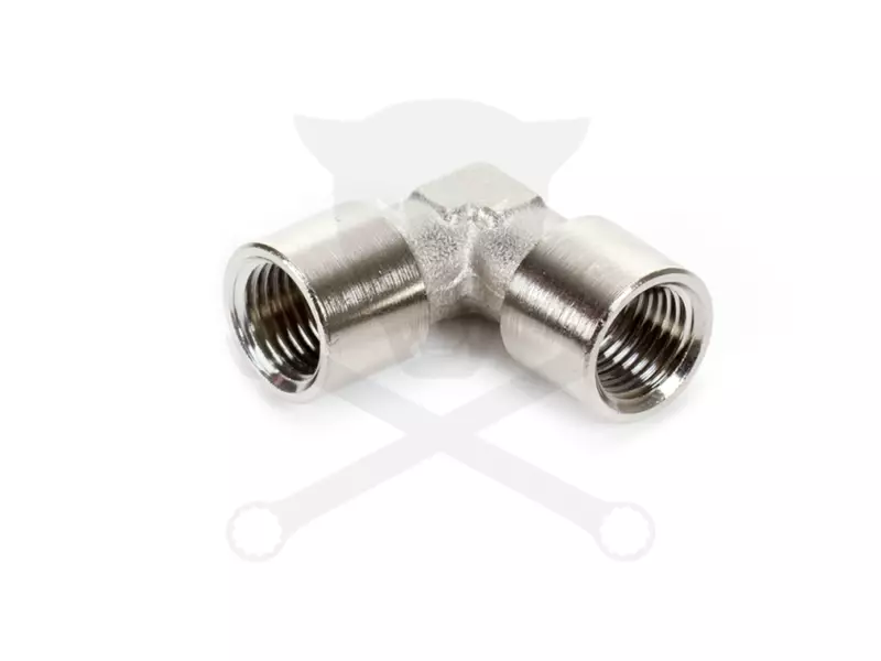 Levegős csatlakozó, acél 90° könyök BB 1/4" (201M-1/4)