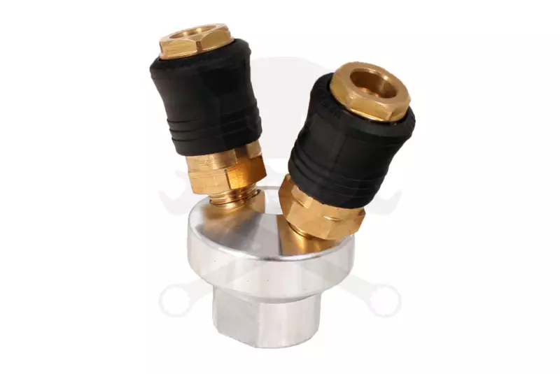 Levegőelosztó 2-es Y-elágazó - gyorscsatlakozók és BM 1/4" - OLASZ