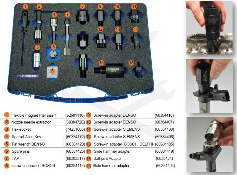 Pichler porlasztó kihúzó adapter készlet 20 db-os UNIVERZÁLIS - PREMIUM