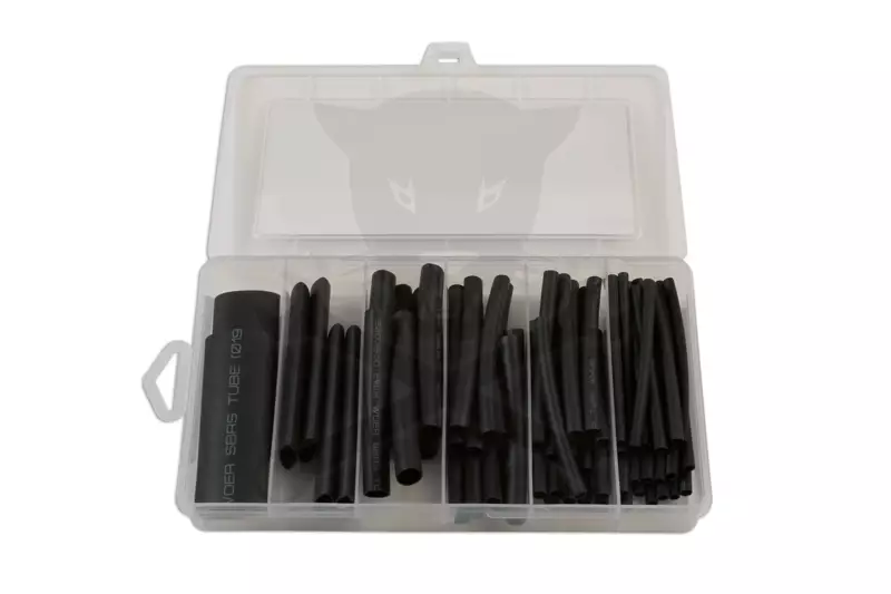 Hőzsugorcső 60 részes klt, duplafalas, fekete 3.2-19.1 mm