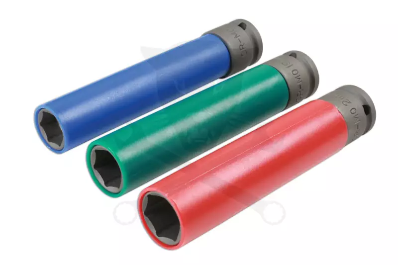 Légkulcsfej készlet 1/2" 3 db-os alufelnihez extra hosszított