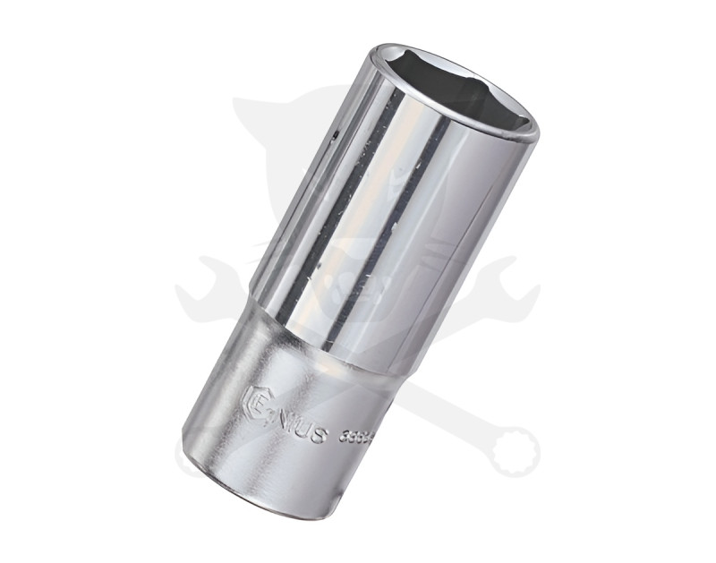 Dugókulcs - crowafej 3/8" 6 lap hosszú 22 mm Genius