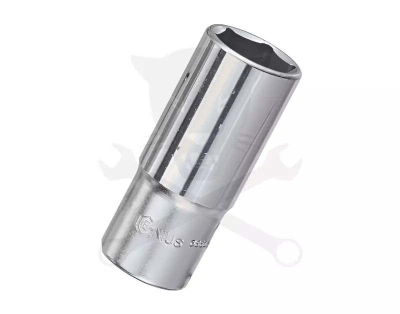 Dugókulcs - crowafej 3/8" 6 lap hosszú 22 mm Genius