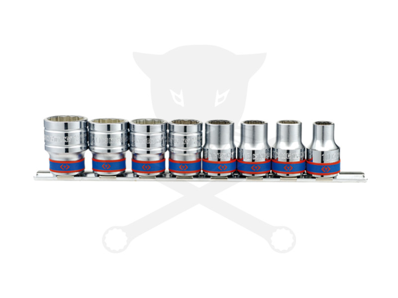Dugókulcs - crowafej készlet 1/2" 12 szög 10-22 mm 8 db-os KingTony