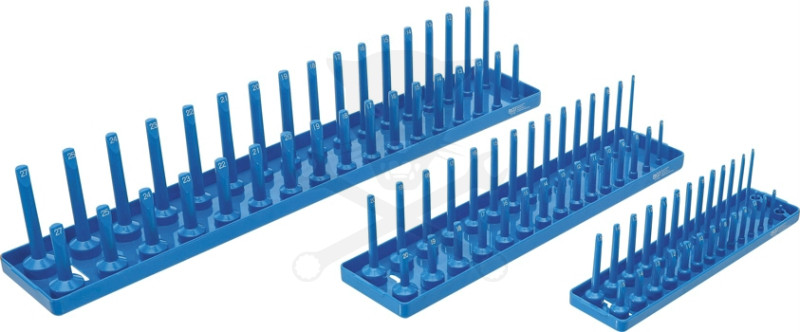 Dugókulcstartó műanyag tüske készlet 3 db-os 1/4"-3/8"-1/2" - BGS