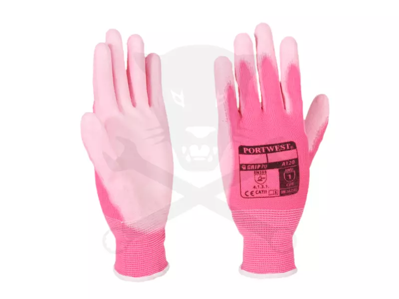 Kesztyű Buck pink - rózsaszín PW poliuretán tenyér 07-es S
