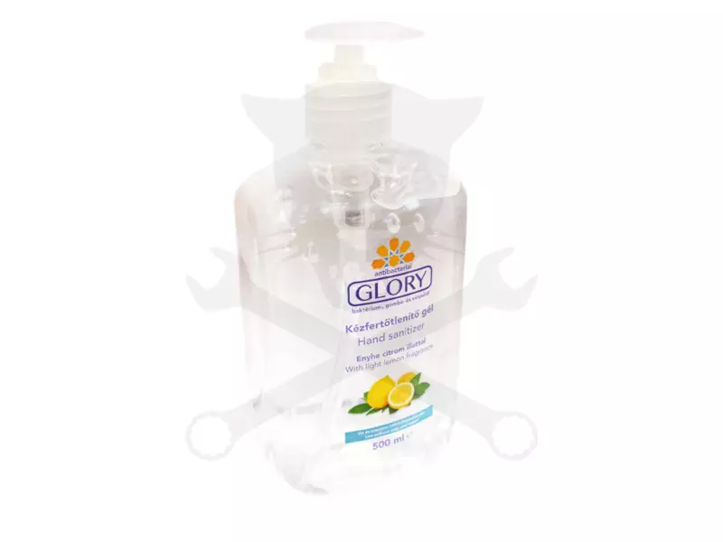 Kézfertőtlenítő gél - antibakteriális - 500 ml - PUMPÁS - Glory Citrom