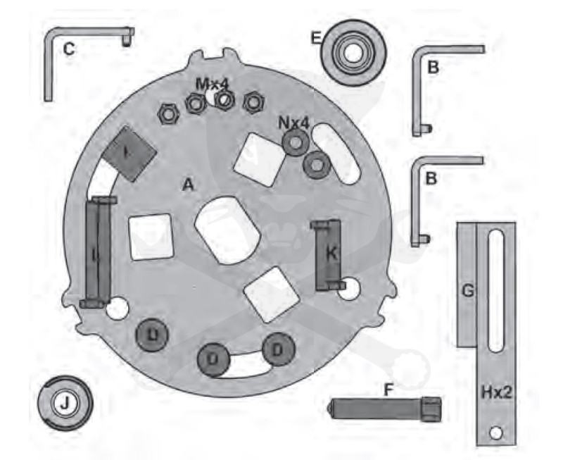 Kuplungszerelő DCT 250 váltó -dupla kuplunghoz- OEM 307-675 - FORD