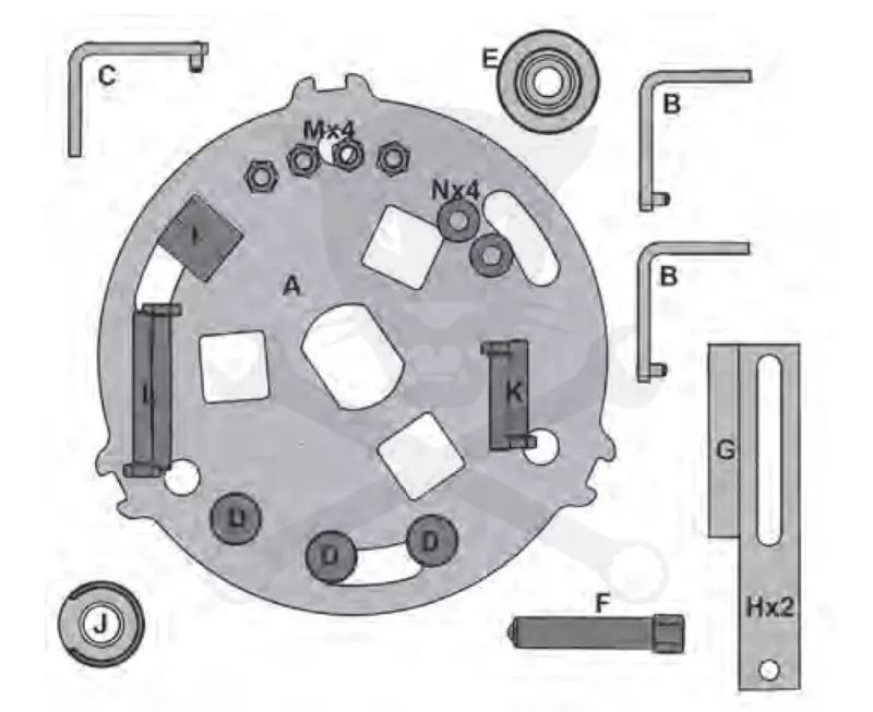 Kuplungszerelő DCT 250 váltó -dupla kuplunghoz- OEM 307-675 - FORD