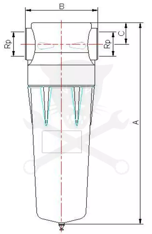 Levegő szűrő egység - Ciklonszeparátor 1000 liter/perc - SA 0010 (03A.00060AG.0)