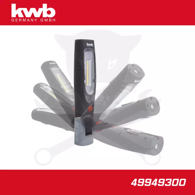 Szerelőlámpa LED 01 COB + 1 ledes dönthető akkus 422 lm - KWB