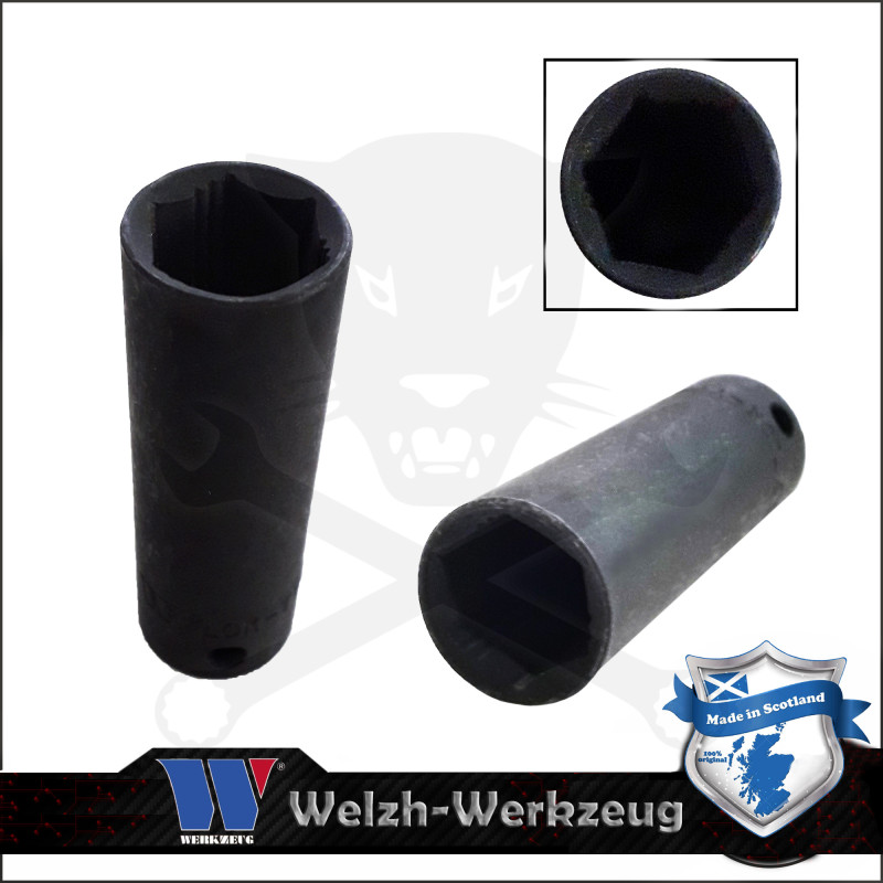 Lok-Typ Légkulcsfej - gépifej 1/2" 30 mm 6 lap hosszú - Welzh