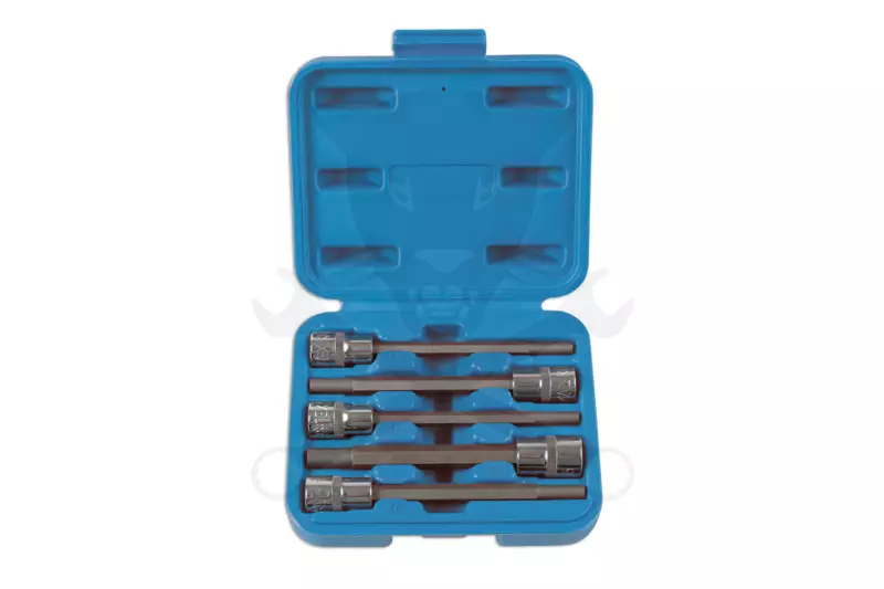 Dugókulcs - crowafej készlet 3/8" belső E-torx 5 db-os E4-E8 extra hosszú