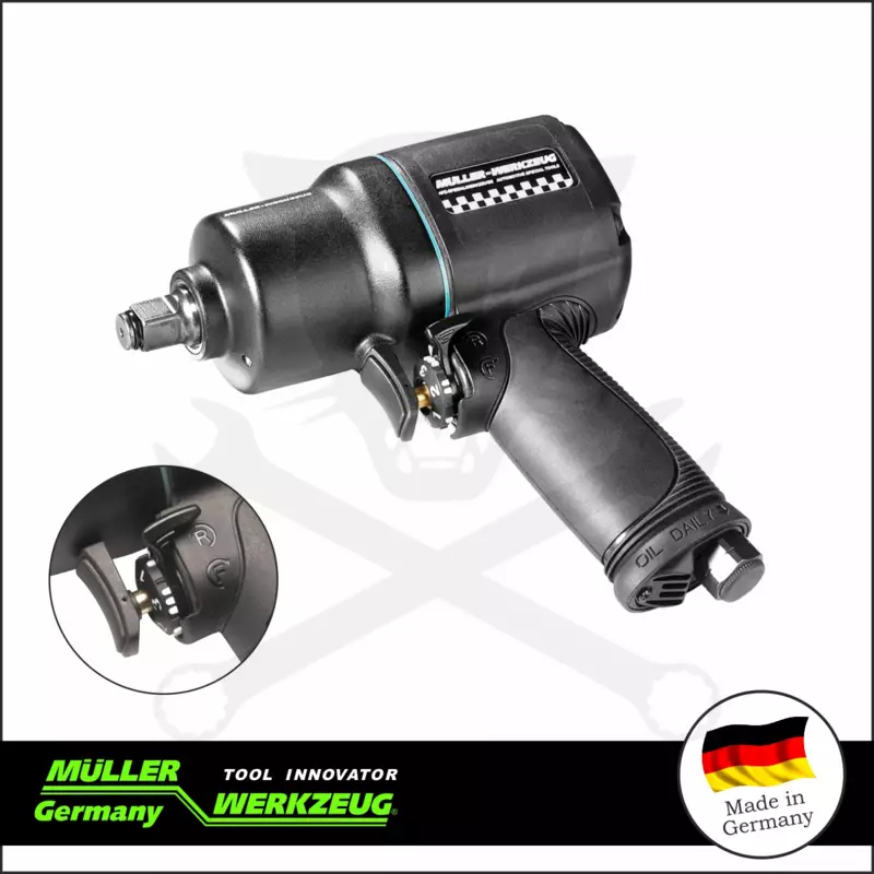 Légkulcs 3/8" 680 Nm Lazítás - 500 Nm Meghúzás 3 seb. - MÜLLER