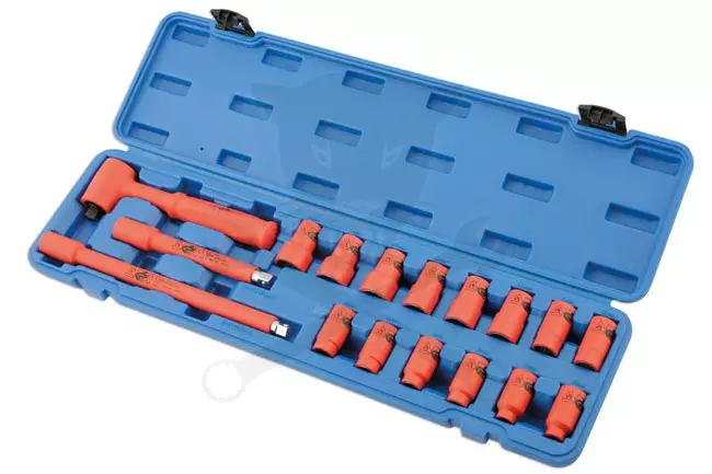Dugókulcs készlet VDE 1000 V Szigetelt/Hibrid szerszám készlet3/8" 17 db-os