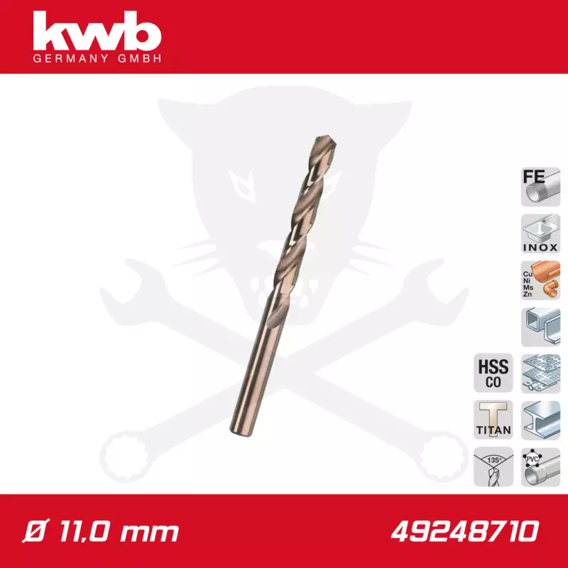 Csigafúró 11,0 mm HSS-G Co5 DIN 338 Twist, profi - KWB