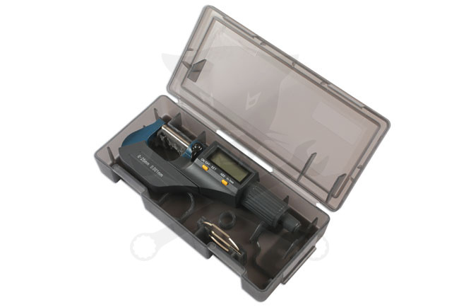 Mikrométer 0-25 mm DIGITÁLIS - 0.001 - Laser Tools
