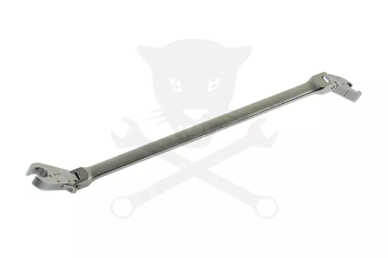 Fékcsőkulcs racsnis, kétoldali csuklós, extra hosszú 12 x 13 mm -Laser