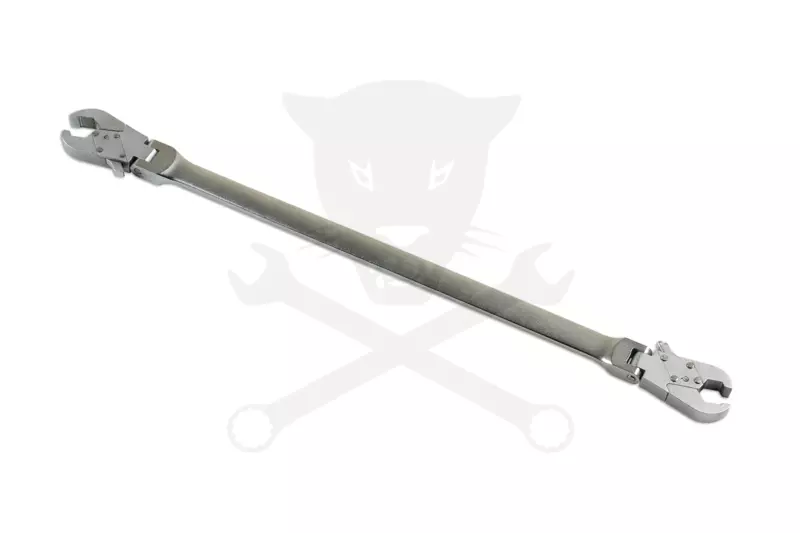 Fékcsőkulcs racsnis, kétoldali csuklós, extra hosszú 12 x 13 mm -Laser