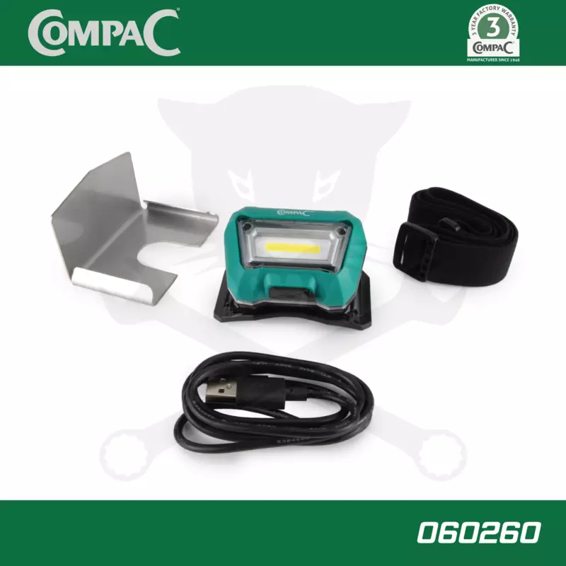 Szerelőlámpa - Krokodilhoz akkus USB okos LED lámpa+szenzor COMPAC CSL