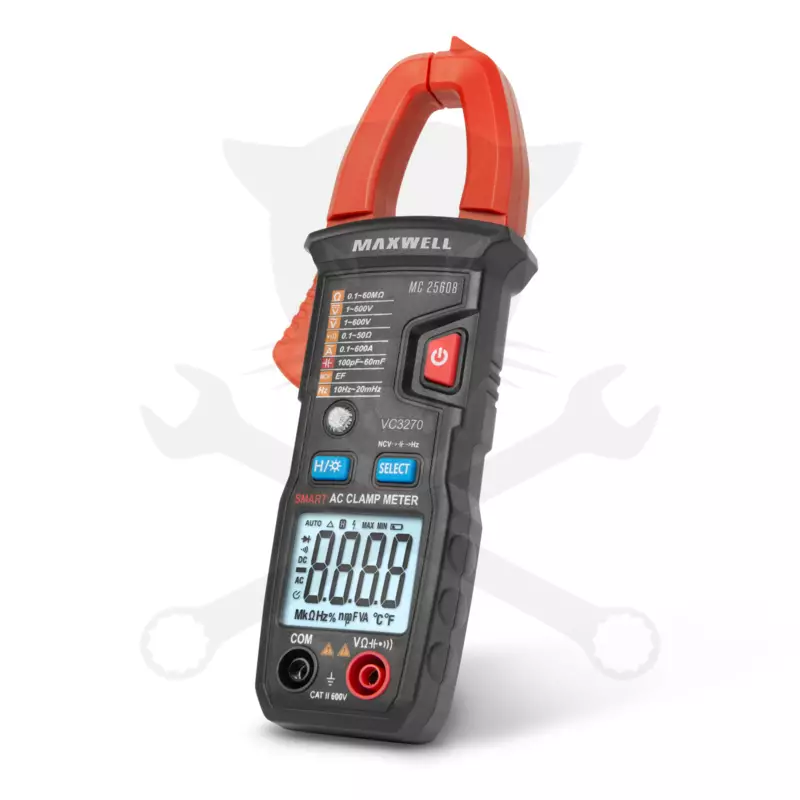 Multimeter, lakatfogós AC/DC 600V / 600A - Maxwell