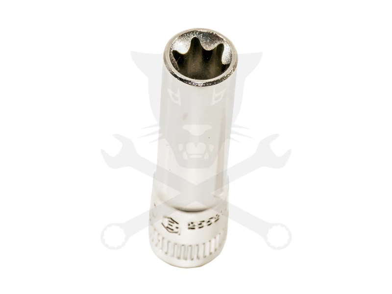 Dugókulcs - crowafej 1/4" belső hosszú torx E08 Genius