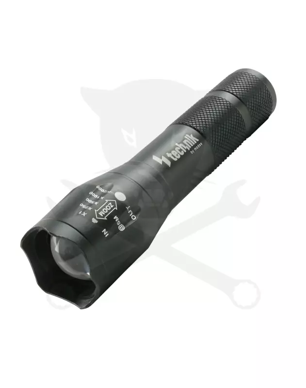Szerelőlámpa (Zseblámpa) XPE LED IP45, fókuszálható, micro-USB- Technik